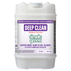 Disinfectants: SIMPLE GREEN DEEP CLEAN ANTIVIRAL & ANTIBACTERIAL CLEANER 20L