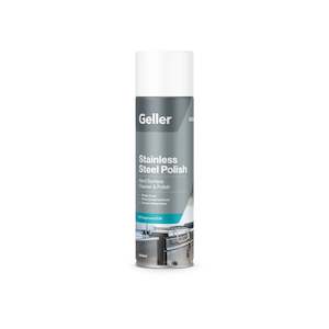 Kitchen: GELLER STAINLESS STEEL CLEANER AREOSOL CAN 500ML