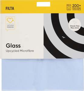 FILTA UPCYCLED MICROFIBRE CLOTH - GLASS - AQUA