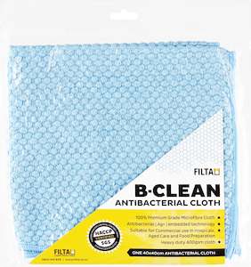 FILTA B-CLEAN ANTIBACTERIAL MICROFIBRE CLOTH BLUE 40CM X 40CM