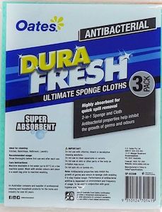 Rags Reusable Cloths: OATES ANTIBACTERIAL SPONGE CLOTH | 3PC