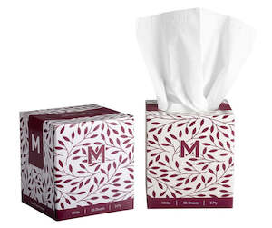 Facial Tissue: M CUBE FACIAL TISSUES 3PLY 65SHEETS