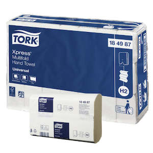 Hand Towel Paper: TORK H2 XPRESS MULTIFOLD HAND TOWEL/SLIMLINE UNIVERSAL | 1PLY 230 SHEETS x 21 CARTON