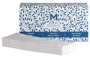 M SLIMFOLD PAPER TOWELS 1PLY 200SHEET X 20PC