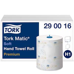 TORK H1 MATIC EXTRA SOFT HAND TOWEL ROLL | 2PLY 100M X 6 CARTON
