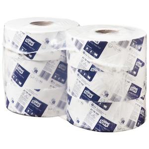 Toilet Paper Paper: TORK T1 SOFT JUMBO TOILET ROLL | 2PLY 300M X 6 CARTON