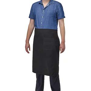 FULL LENGTH WAIST APRON WITH POCKET BLACK