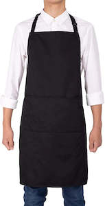 Clothing: CAFE APRON WITH POCKET BLACK