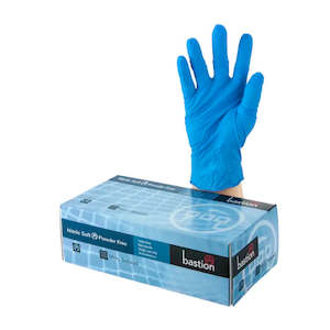 BASTION NITRILE SOFT BLUE GLOVES CARTON 10 X 100PK