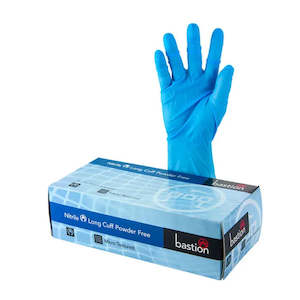 BASTION NITRILE 300MM LONG CUFF GLOVES CARTON 10 X 100PK