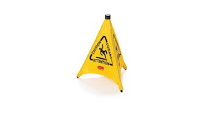 Signage: RUBBERMAID POP-UP SAFETY CONE