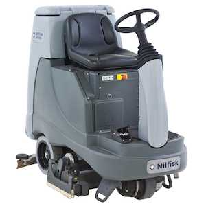 Ride On Battery Scrubber: NILFISK BR755 MID-SIZED RIDE ON SCRUBBER