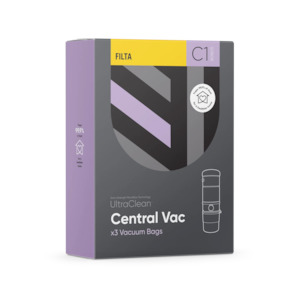 C1 FILTA CENTRAL VAC SMS MULTI LAYERED VACUUM CLEANER BAGS 3 PACK