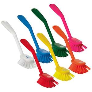 Scrub Brushes: VIKAN DISH BRUSH W/ SCRAPER | MEDIUM 280MM