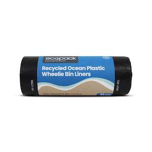 Bin Liners: ECOPAK 240L OCEAN PLASTIC/RECYCLED WHEELIE BIN LINER