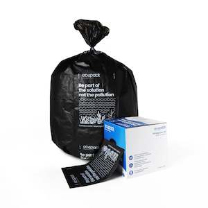 Bin Liners: ECOPAK 80L OCEAN PLASTIC/RECYCLED DISPENSER BOX