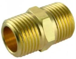 Waterblaster Fittings: BRASS STRAIGHT DOUBLE NIPPLE