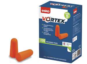 Ear Protection: ESKO VORTEX EARPLUGS ORANGE UNCORDED