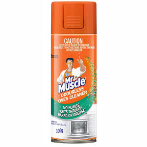 Kitchen: MR MUSCLE ODOURLESS AEROSOL OVEN CLEAN 300g