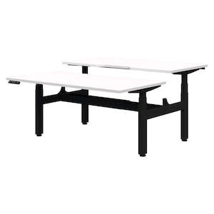 Pintari 2 Pod Back to Back Dual Motor - Standing Desk - Black Base