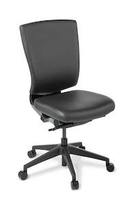 Chairs: Eden Cloud Ergo Chair - Black Leather