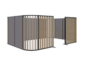 Free Standing Screens: Connect 10 Person Meeting Space