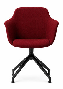 Cafe And Lunch Room Seating: Eden Loria Swivel Armchair - Fixed Height - Upholstered