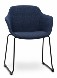 Cafe And Lunch Room Seating: Eden Loria Sled Armchair - Upholstered
