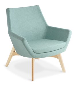 Reception Seating: Eden Eton Mid Back Timber Leg Chair