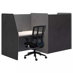 Shared Desks: Edge 2 Person Zigzag Focus Pod