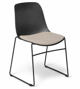 Cafe And Lunch Room Seating: Eden Juna Sled Chair - Seat Upholstered