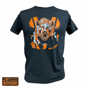 SnP Outdoors Kids Hi-Vis Style Hunting tee - Orange Boar