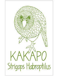Moa Kitchen Living: Tea towel - Kakapo