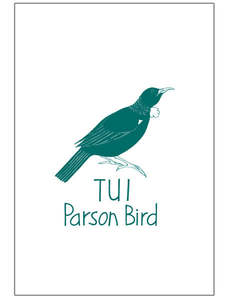 Moa Kitchen Living: Tea Towel - Tūī