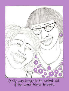 Colour Cecily Cards: Old Friends Cecily Card