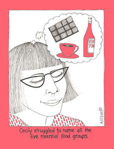 Colour Cecily Cards: Essential Food Groups Cecily Card