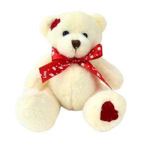 Soft Toys: ADD ON: Heart Patch Teddy Bear
