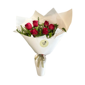 Half Dozen Roses Wrapped Bouquet (URGENT COURIER ONLY)