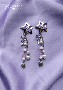 Hair Accessories: Pink Strawberry Star Hairclips