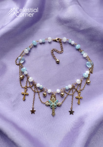 Blue Cross Necklace