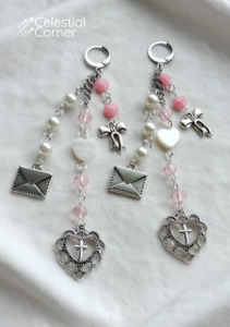 Coquette Pink Love Letter Earrings