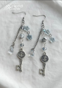All Earrings: Blue Celestial Key Earrings