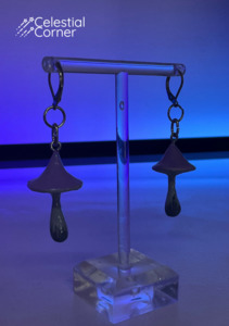 Purple Mushroom Earrings