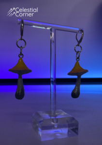 Orange Mushroom Earrings