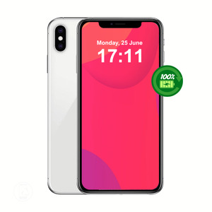 Apple iPhone X 64GB Silver - Very Good Condition - Refurbished (New Battery)
