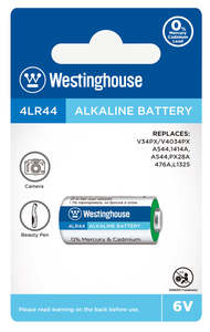 All Batteries: Westinghouse Alkaline - 4LR44 6 Volt