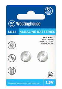 All Batteries: Westinghouse Alkaline - LR44-BP2