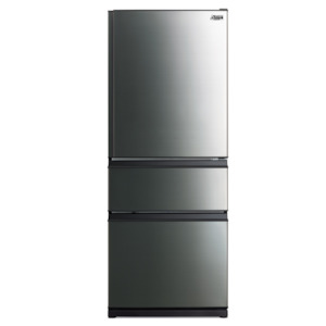 Bottom Mount Refrigerator: Mitsubishi 450L Black Stainless Steel Two Drawer Inverter Refrigerator