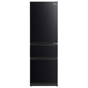 Mitsubishi 328L Black Glass Two Drawer Inverter Refrigerator