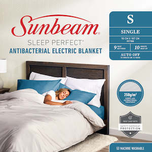 Sunbeam Sleep Perfect Antibacterial Electric Blanket Single